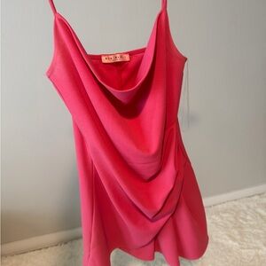 Cowl Neck Pink Slip Top - Unknown Brand
